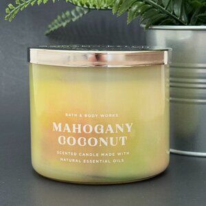 BBW Mahogany Coconut Bath & Body Works 3 Wick Candle